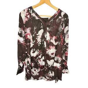 Simply Vera Vera Wang Floral Tunic Sz M